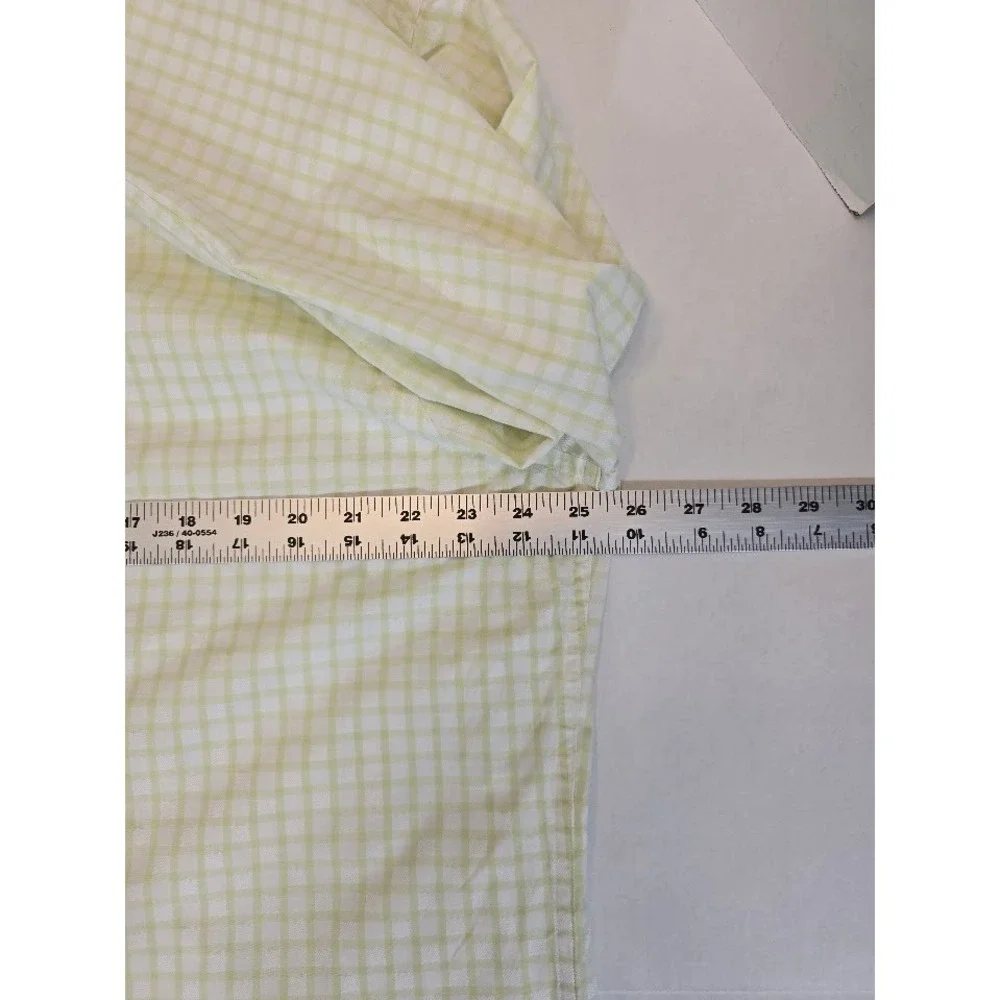 Banana Republic Slim Fit Button Down Shirt Green‎ Checkered XL